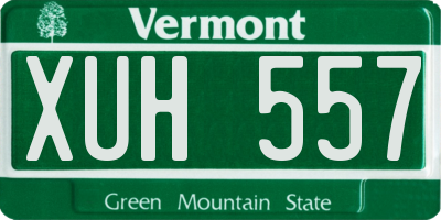 VT license plate XUH557