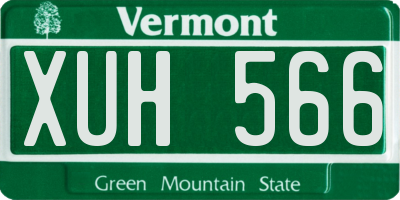 VT license plate XUH566