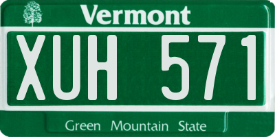VT license plate XUH571