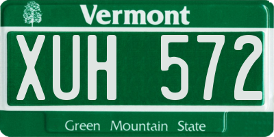 VT license plate XUH572