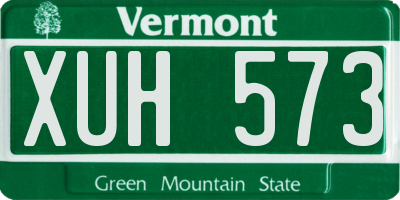 VT license plate XUH573