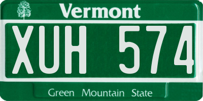 VT license plate XUH574
