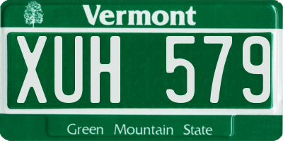 VT license plate XUH579