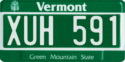 VT license plate XUH591