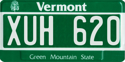 VT license plate XUH620