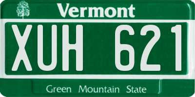 VT license plate XUH621