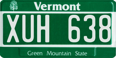 VT license plate XUH638