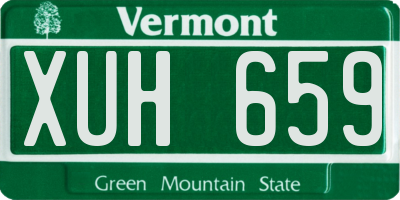 VT license plate XUH659