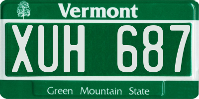 VT license plate XUH687