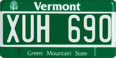 VT license plate XUH690