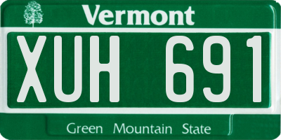 VT license plate XUH691