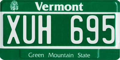 VT license plate XUH695
