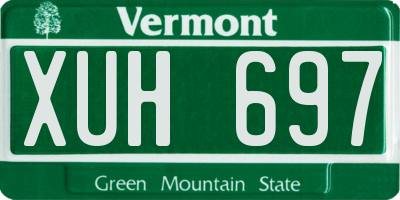 VT license plate XUH697