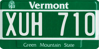 VT license plate XUH710