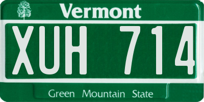 VT license plate XUH714