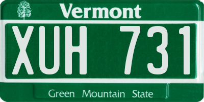 VT license plate XUH731
