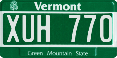 VT license plate XUH770