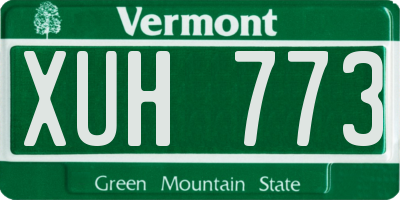 VT license plate XUH773