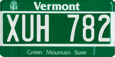 VT license plate XUH782