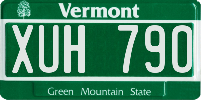 VT license plate XUH790