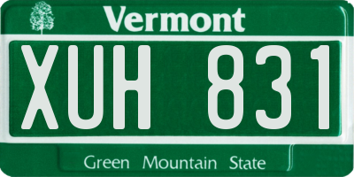 VT license plate XUH831