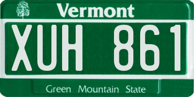 VT license plate XUH861