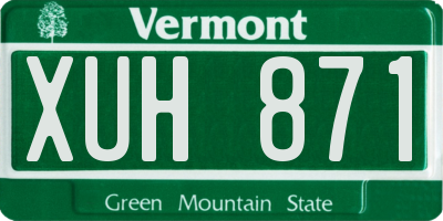 VT license plate XUH871
