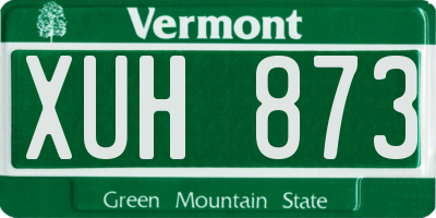 VT license plate XUH873
