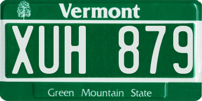 VT license plate XUH879