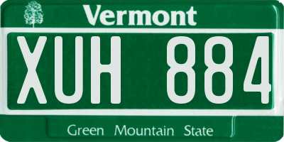 VT license plate XUH884