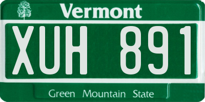 VT license plate XUH891