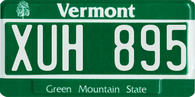 VT license plate XUH895