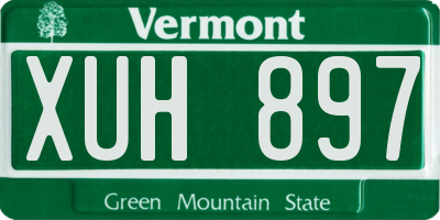 VT license plate XUH897
