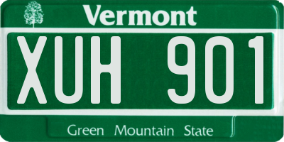 VT license plate XUH901