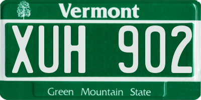 VT license plate XUH902