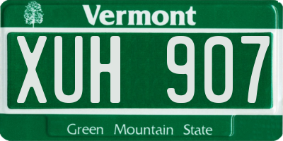 VT license plate XUH907