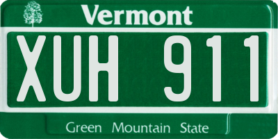VT license plate XUH911