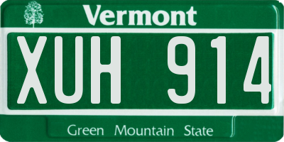 VT license plate XUH914