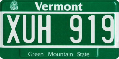 VT license plate XUH919