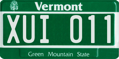 VT license plate XUI011