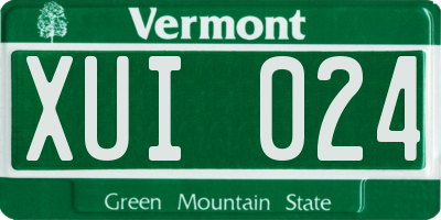 VT license plate XUI024
