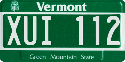 VT license plate XUI112