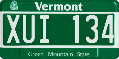 VT license plate XUI134