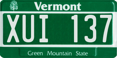 VT license plate XUI137