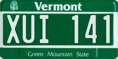 VT license plate XUI141