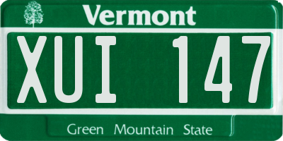 VT license plate XUI147