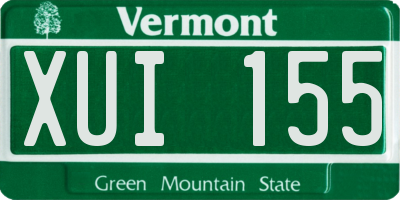 VT license plate XUI155