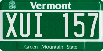 VT license plate XUI157