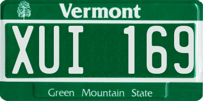 VT license plate XUI169