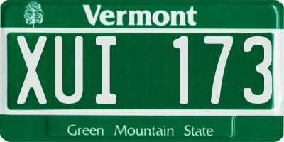 VT license plate XUI173